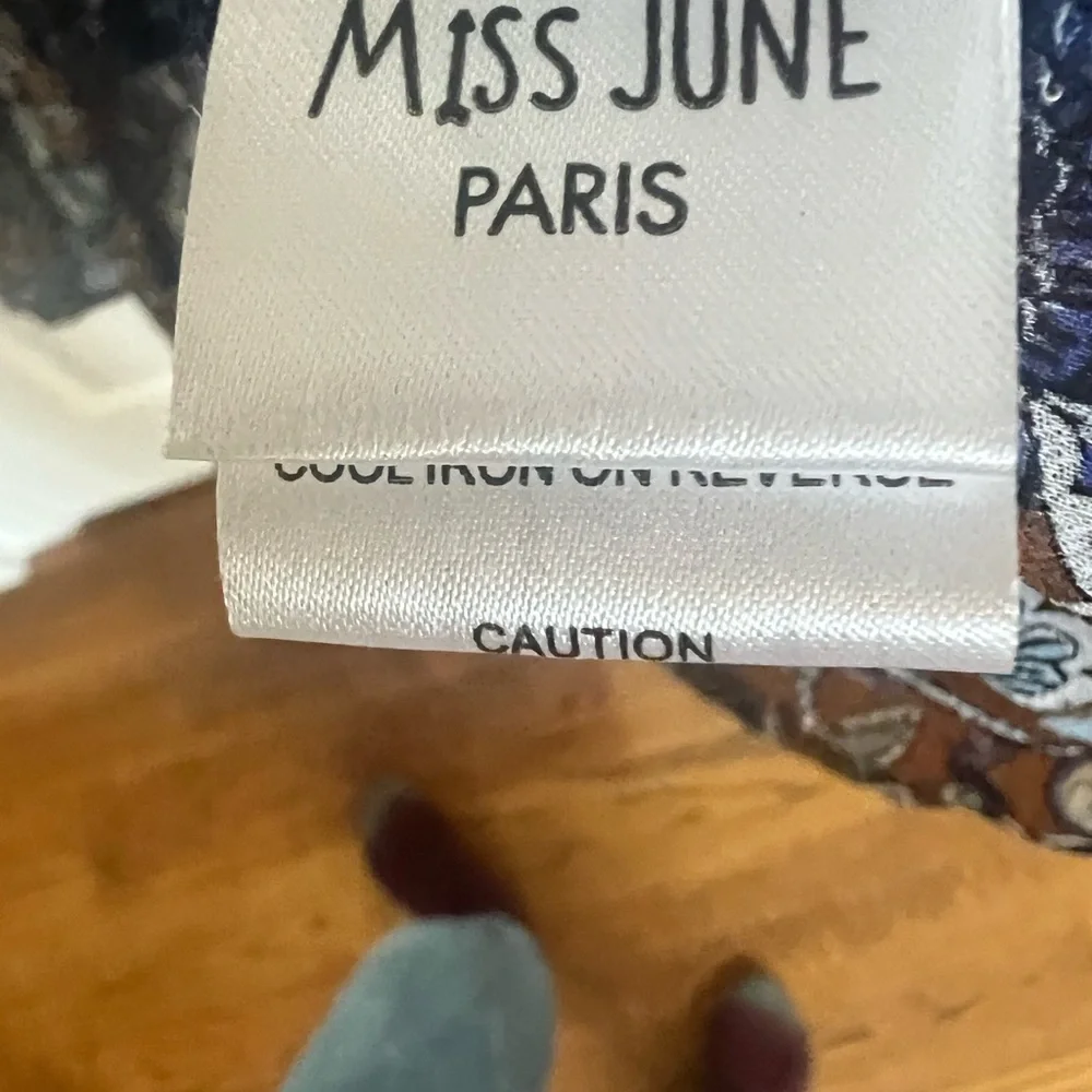 Miss June Paris Blue Floral Dress OS - Picture 7 of 9
